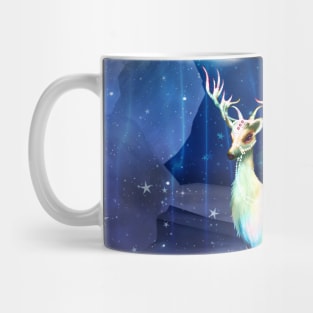 Wonderful fantasy deer in a winter landscape Mug